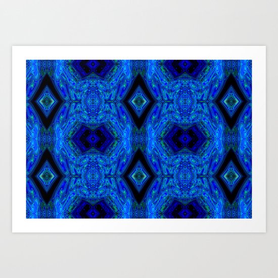 Blue Interface Art Print