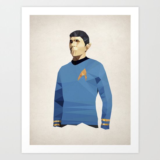 Polygon Heroes - Spock Art Print