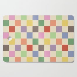 Colorful Checkered Pattern Cutting Board