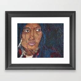 TIBETAN WOMAN Framed Art Print