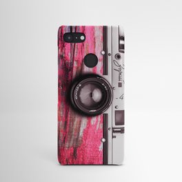 Vintage pink wooden camera case | for photography lovers Android Case