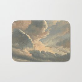 Study of Clouds with a Sunset near Rome, 1876 by Simon Alexandre Clement Denis Bath Mat