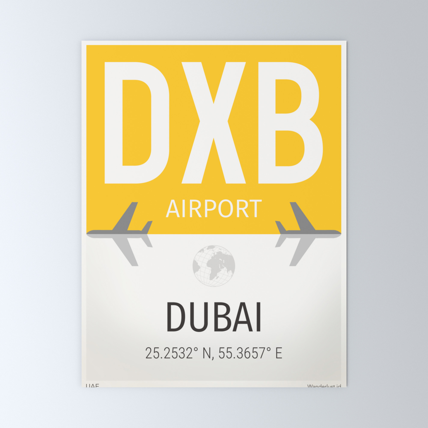 Dubai Airport Code Dxb Mini Art Print By Printscenter Society6
