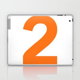 Number 2 (Orange & White) Laptop Skin