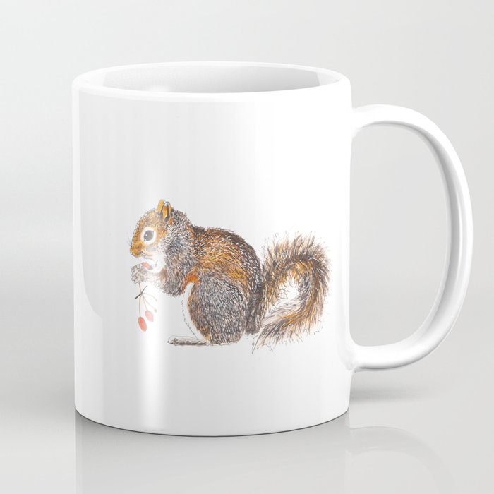Berries Squirrel Coffee Mug