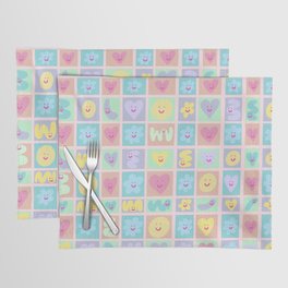 Love Candies -  edition one, yellow, pink, purple, blue Placemat