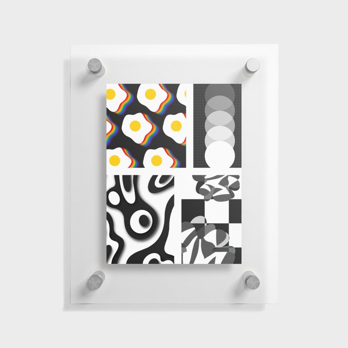 Assemble patchwork composition 12 Floating Acrylic Print