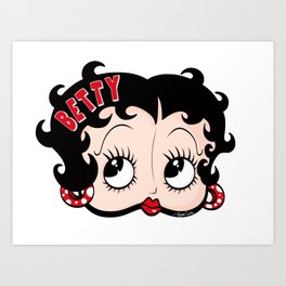 Betty by Art In The Garage  Art Print | Maxf, Artinthegarage, Bettyboopsociety6, Popular, Musthave, Felixthecat, Retrocartoon, Campy, Betty, Homedecor 