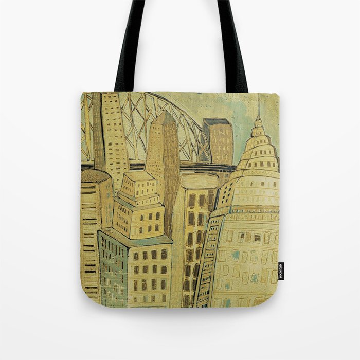 Jaunty City in SunnyYellow Tote Bag
