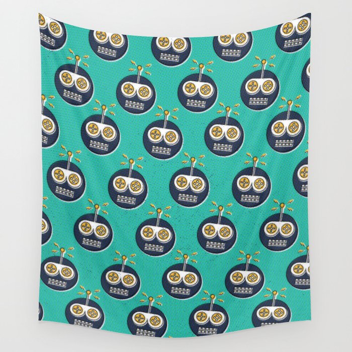 RW PATTERN TEAL Wall Tapestry