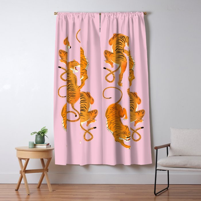 Three fierce tigers Blackout Curtain by showmemars Society6