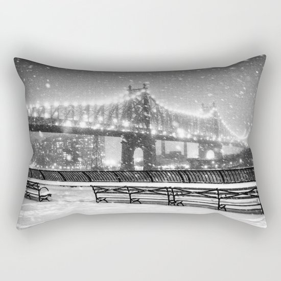 New York City Snow Rectangular Pillow