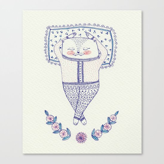 sleepy cat Canvas Print