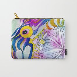 Big Purple Fish Watercolor Carry-All Pouch