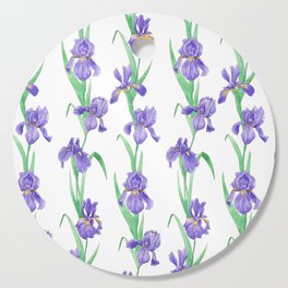Jumbo Purple Irises Cutting Board