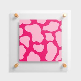 Pink on Pink Howdy Yeehaw Cow Spots Floating Acrylic Print