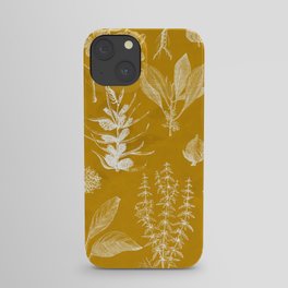 Yellow Mustard Vintage Floral iPhone Case