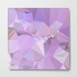Electric Lavender Abstract Low Polygon Background Metal Print