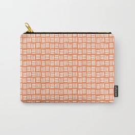 Orange and White Tribal Carry-All Pouch