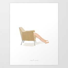 Lazy Couch Art Print