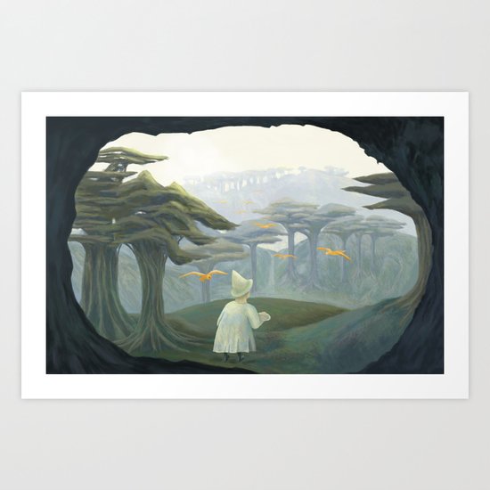 Feeding the Birds Art Print