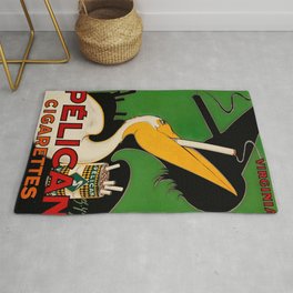 Pelican Cigarettes Vintage Advertisment Poster Area & Throw Rug