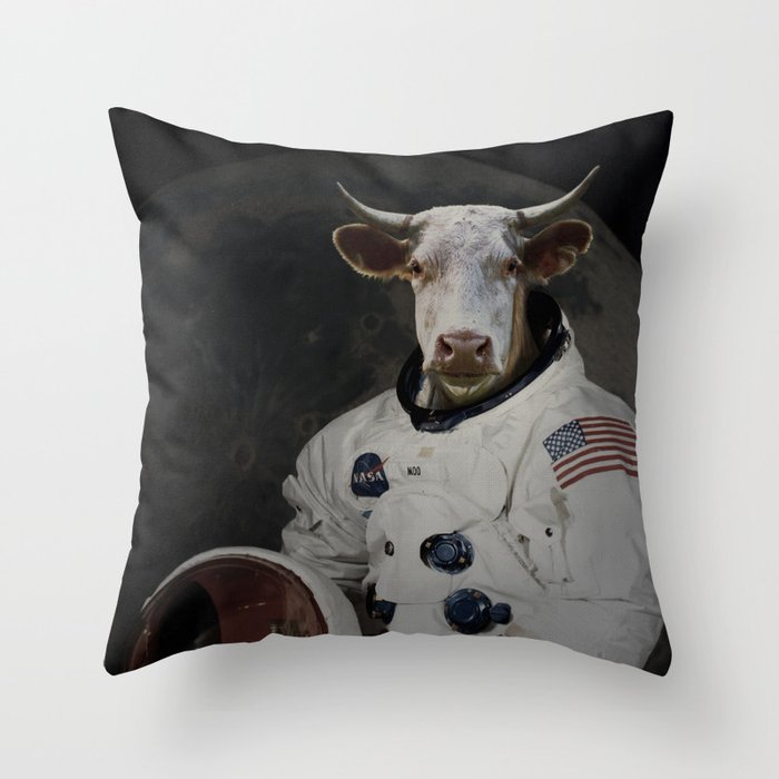 The Cow That Jumped Over the MOOn Throw Pillow