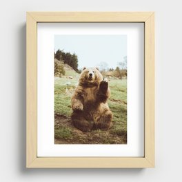 Hi Bear Recessed Framed Print