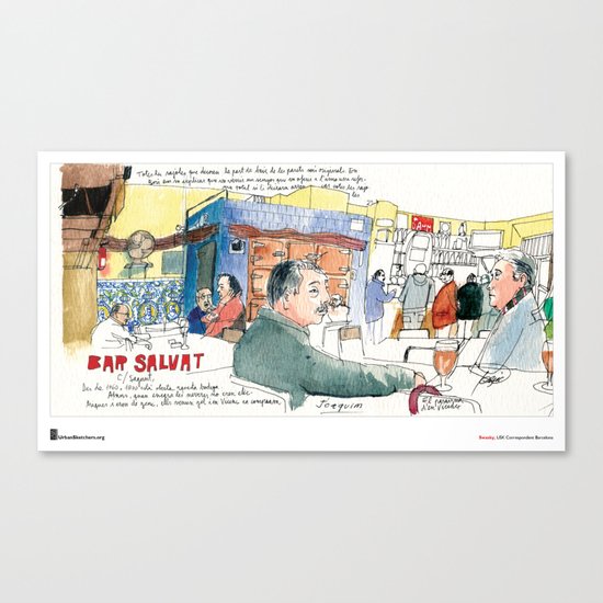 Swasky, “Plaça Joan Peiro” Canvas Print