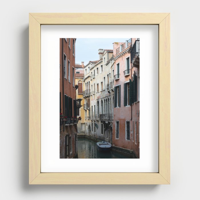 Venice Canal Recessed Framed Print