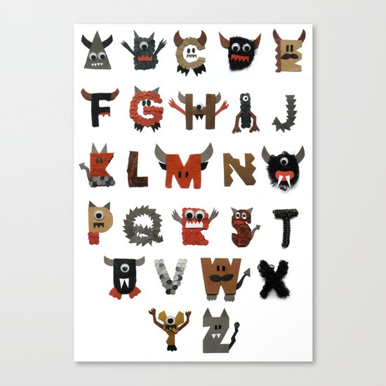 Alphabeast Canvas Print