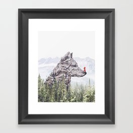 Stone Wolf | Little Red Riding Hood Framed Art Print