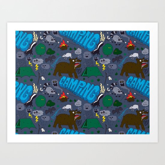 Camping Art Print