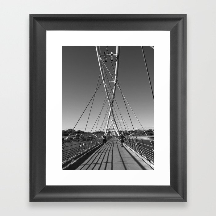 Tempe Town Lake Foot Bridge Framed Art Print