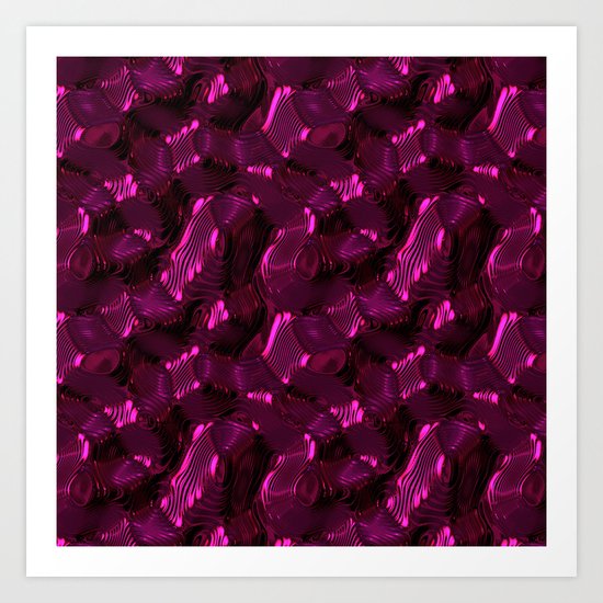 Pink Metal techno surface Art Print