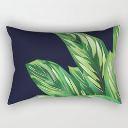 Calathea Ornata Leaves Rectangular Pillow