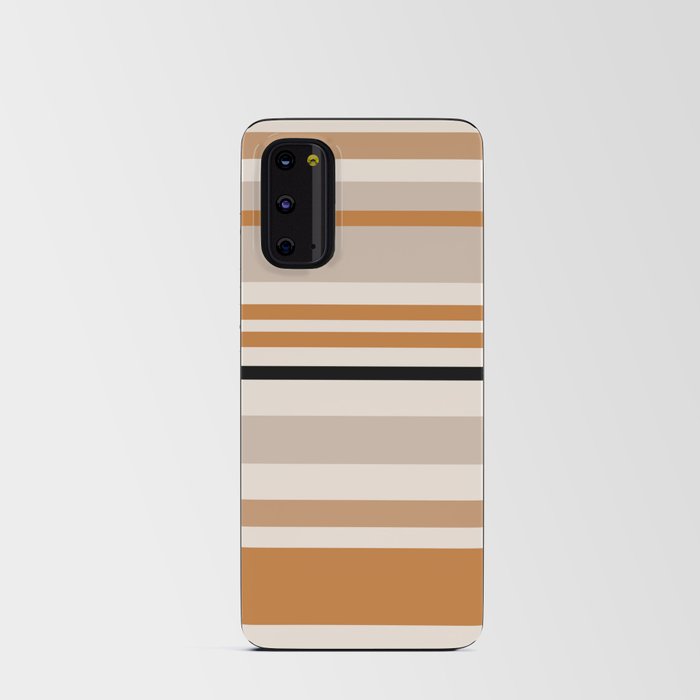 Orange and Taupe Stripes Android Card Case