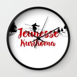 Ski at Jeunesse Kurikoma Wall Clock | Winter, Skiride, Loveski, Jeunessekurikoma, Skiing, Skier, Graphicdesign, Skiers, Slope, Honshuskiing 