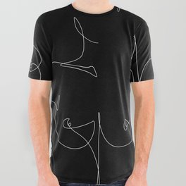 Boob Line Night All Over Graphic Tee