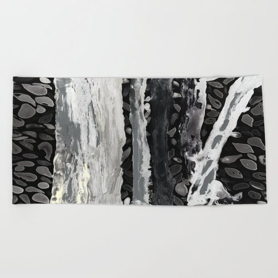Rainbow Eucalyptus Graffiti artist tree from shedding bark South Pacific Night Time Moon Shadows Beach Towel