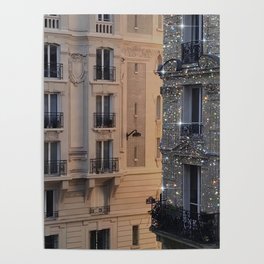 PARIS vol.2 | Parisian | glitter | sparkle | shiny | France | collage | city | diamonds | building  Poster