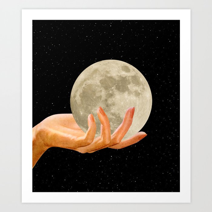 Hold my moon Art Print