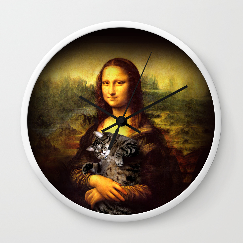 Mona Lisa Fat Crazy Cat Photo Kitty Fatso Famous Painting Wall