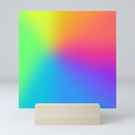 Vivid Radial Rainbow Gradient Mini Art Print
