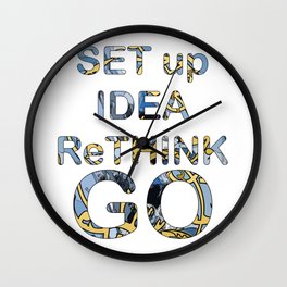 rethink//motivational inspirational quotes Wall Clock