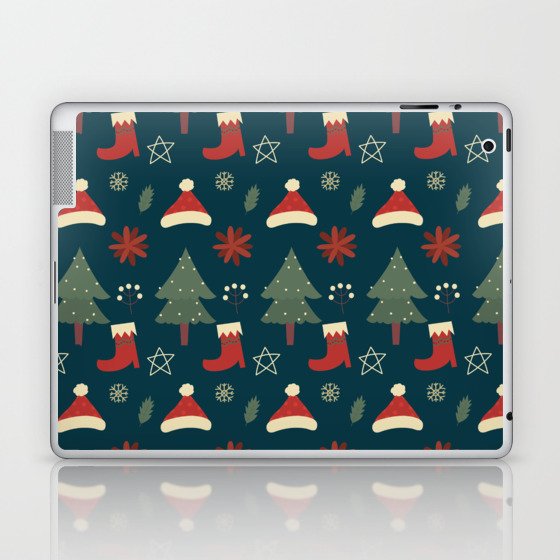 Christmas Pattern Retro Classic Items Laptop & iPad Skin
