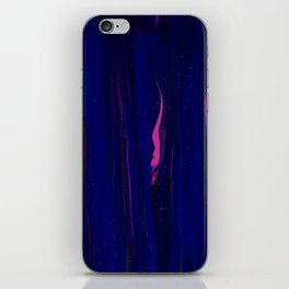 Pink Flame Blue iPhone Skin