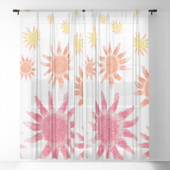 Starfish - Warm Palette Sheer Curtain