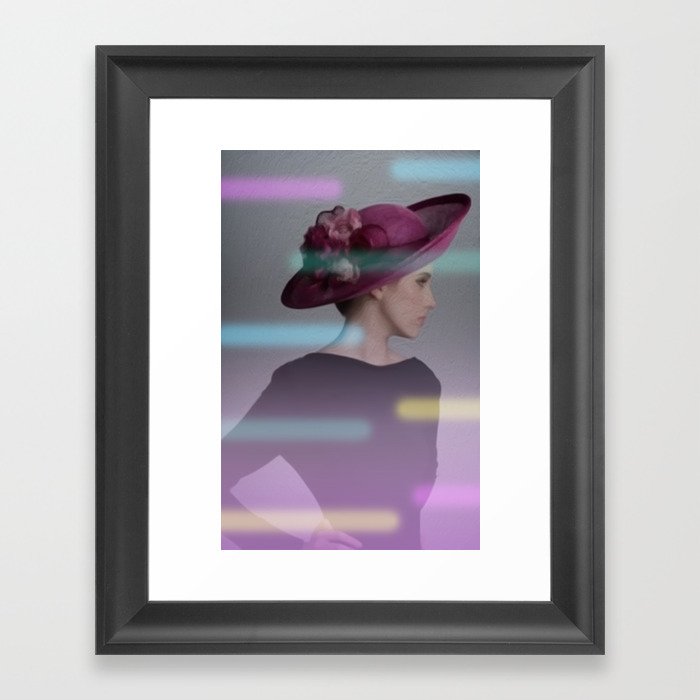 la femme au chapeau 2 Framed Art Print