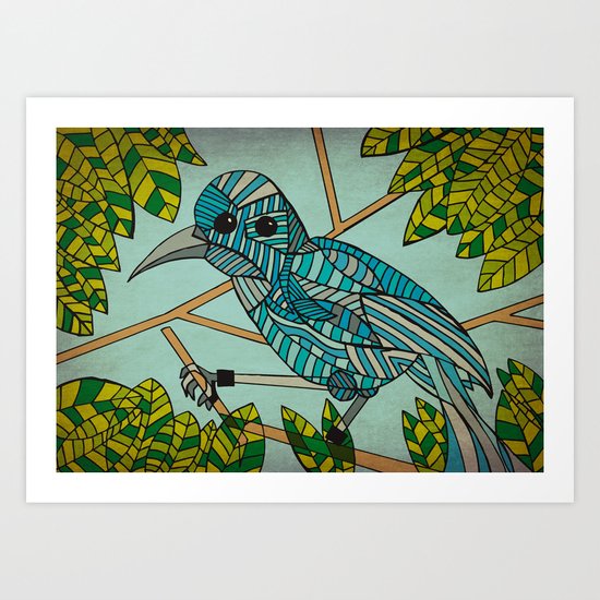 Blue Bird Art Print